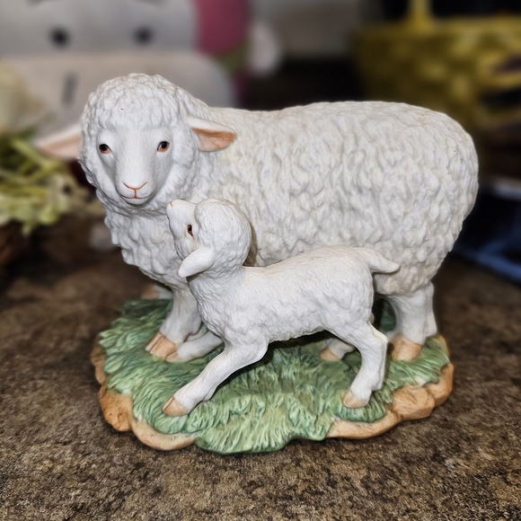 Homco Art Vintage Homco Easter Lamb Figurine Numbered Poshmark